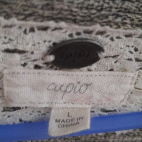 CUPIO Cascade Open Front Duster Cardigan L - Picture 7 of 8